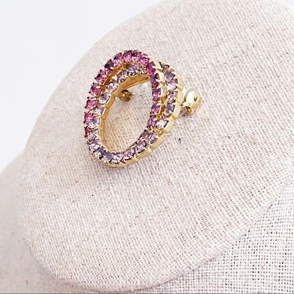 Pink & Purple Rhinestone Interlocking Circle Infi… - image 8